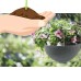 Hanging Planter 13.8 In Outdoor Large Garden Pots with Drain Hole Grey, Set of 2, Mother's Day gift   